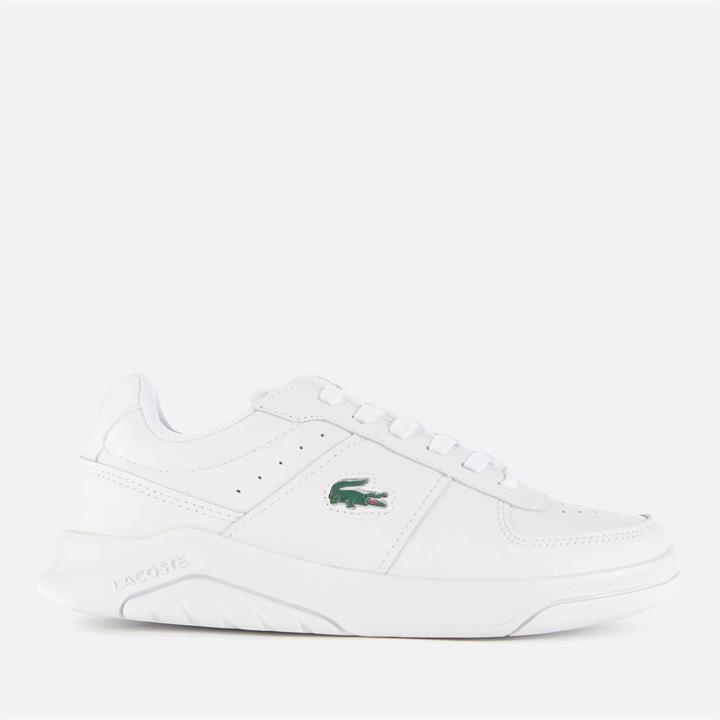 Lacoste Women's Game Advance Leather Court Trainers - White/White - UK 3