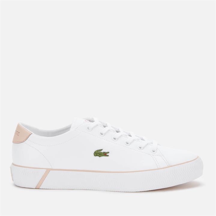 Lacoste Women's Gripshot Bl 21 1 Leather Vulcanised Trainers - White/Light Pink - UK 4