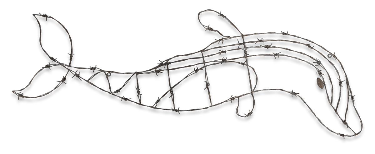 Large Iron Dolphin Wall Decor