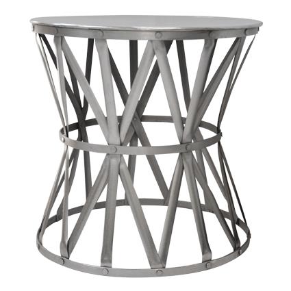 Large Nickel Drum Table