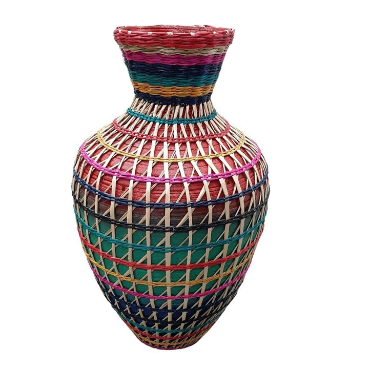 Large Vase Seagrass And Bamboo