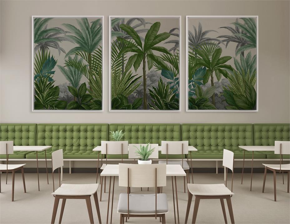 Las Palmas II - Oak Box Frame Canvas - 100x75 - Portrait