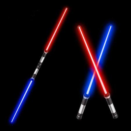 Laser Sword�S for Kids, Double Bladed Light Saber Toy with Sounds (Motion Sensitive) � 7 Colors - 26inch � Perfect for Party(2 Pack)