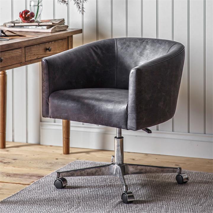 Layla Swivel Chair Antique Ebony