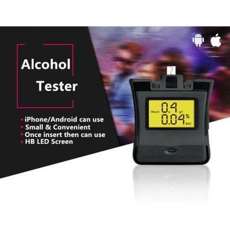 LCD Digital Alcohol Breath Tester Meter Analyzer for iPhone 5 6 7 iPad 4 and Android phone