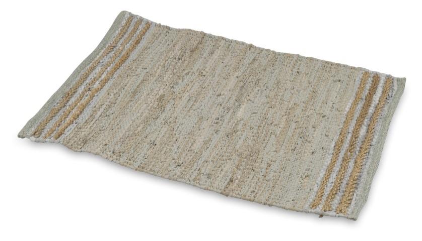 Leather Jute Sumak Handloom Rug - Beige
