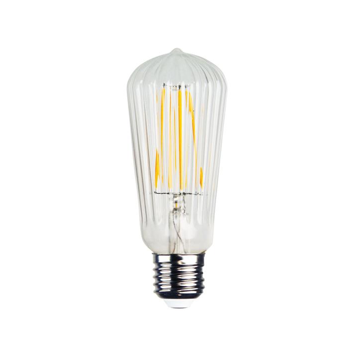 Led Filament St64 Ribbed 2W E27 2200K Clear