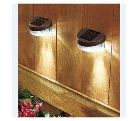 LED Solar Fence Light White