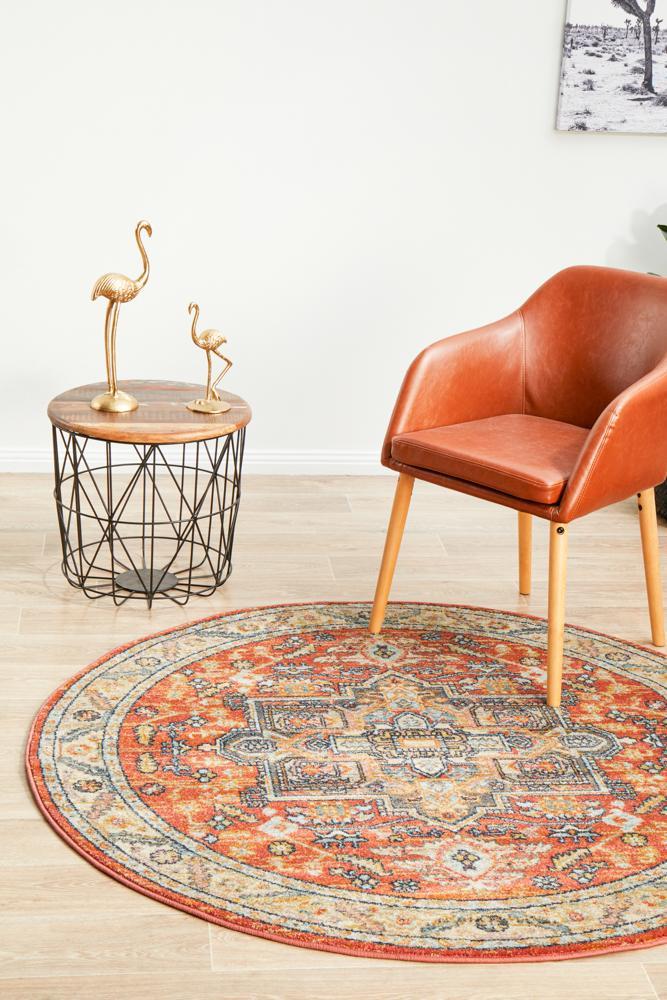 Legacy 850 Terracotta Round Rug 150X150CM