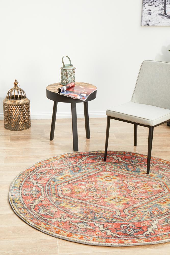 Legacy 856 Crimson Round Rug 240X240CM
