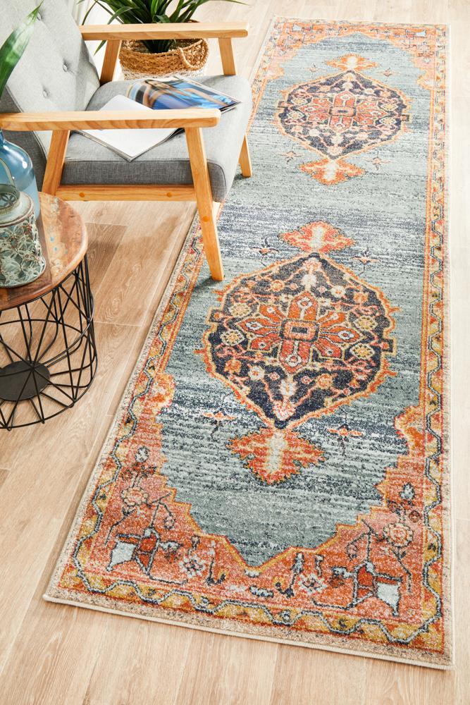 Legacy 862 Rust Runner Rug 300X80CM