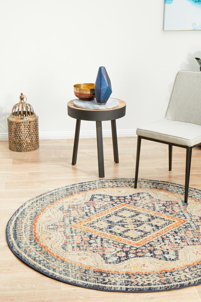 Legacy 863 Navy Round Rug 200X200CM