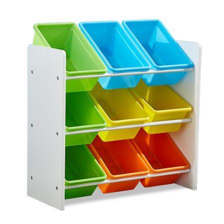 Levede 9 Bins Kids Toy Box Bookshelf Organiser Display Shelf Storage Rack Drawer