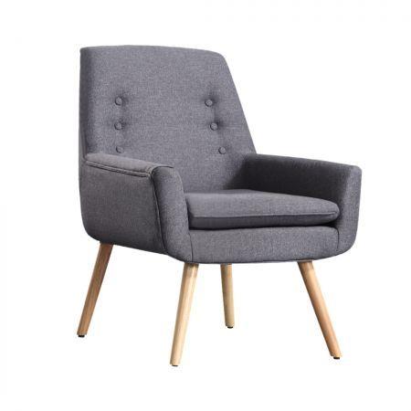 Levede Luxury Upholstered Armchair Dining Chair Single Accent Sofa Padded Fabric