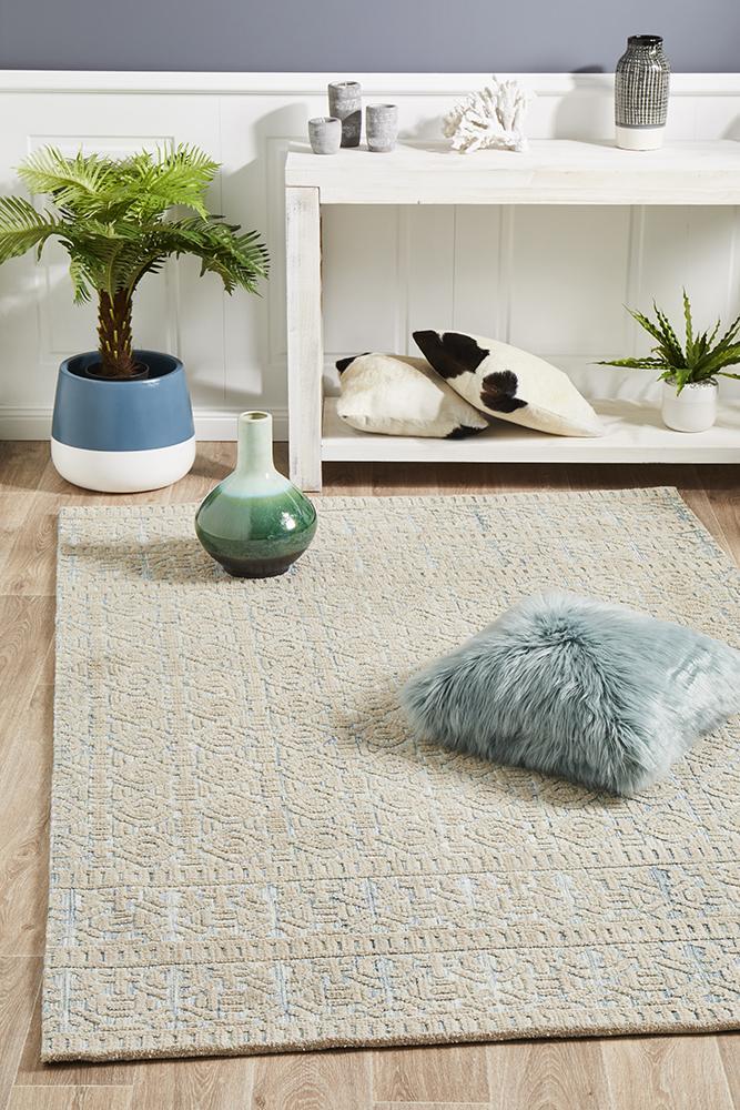Levi Lucy Blue Green Rug 400X300CM