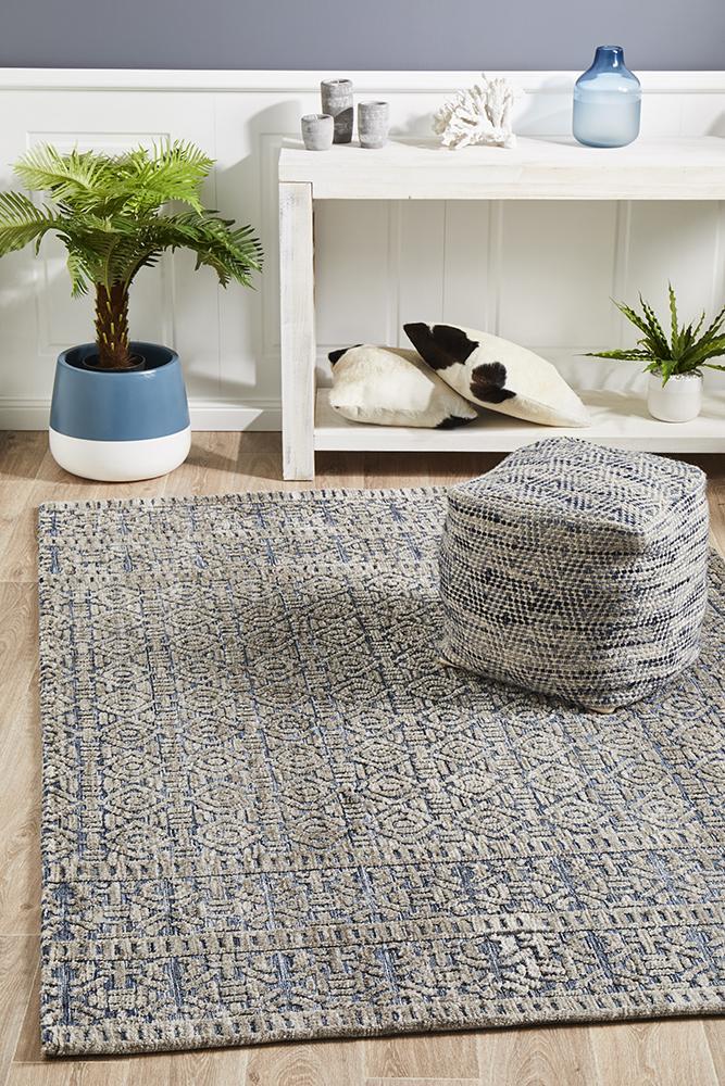 Levi Miriam Navy Grey Rug 400X300CM