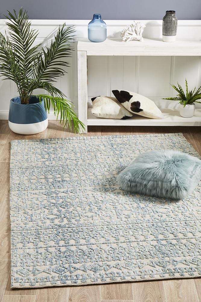 Levi Scarlett Blue Green Rug 225X155CM