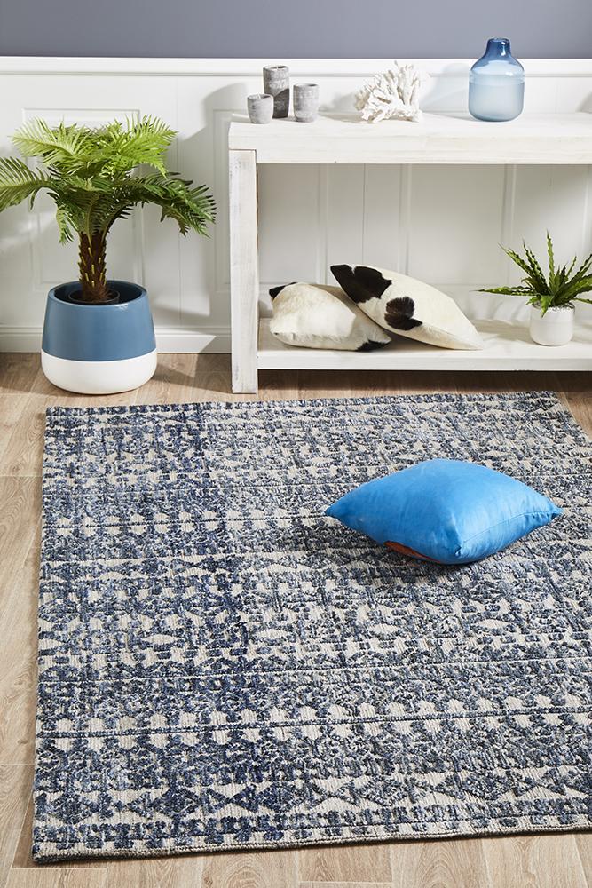 Levi Tara Navy Grey Rug 280X190CM