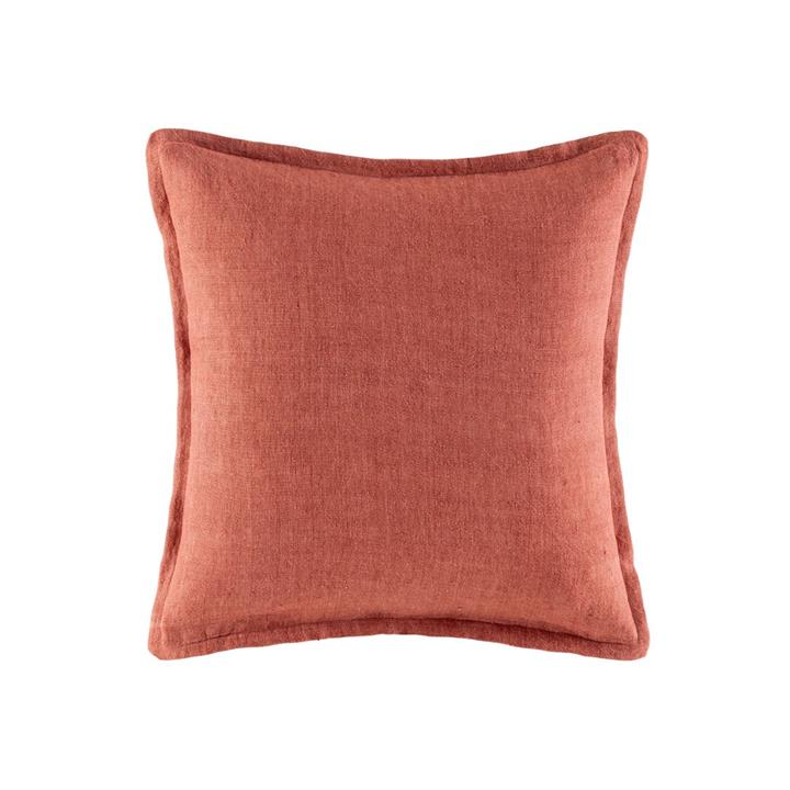 Linen Cushion  50x50  -  Clay  Square