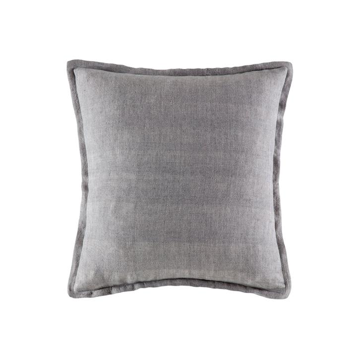 Linen Cushion  50x50  -  Soft Grey  Square