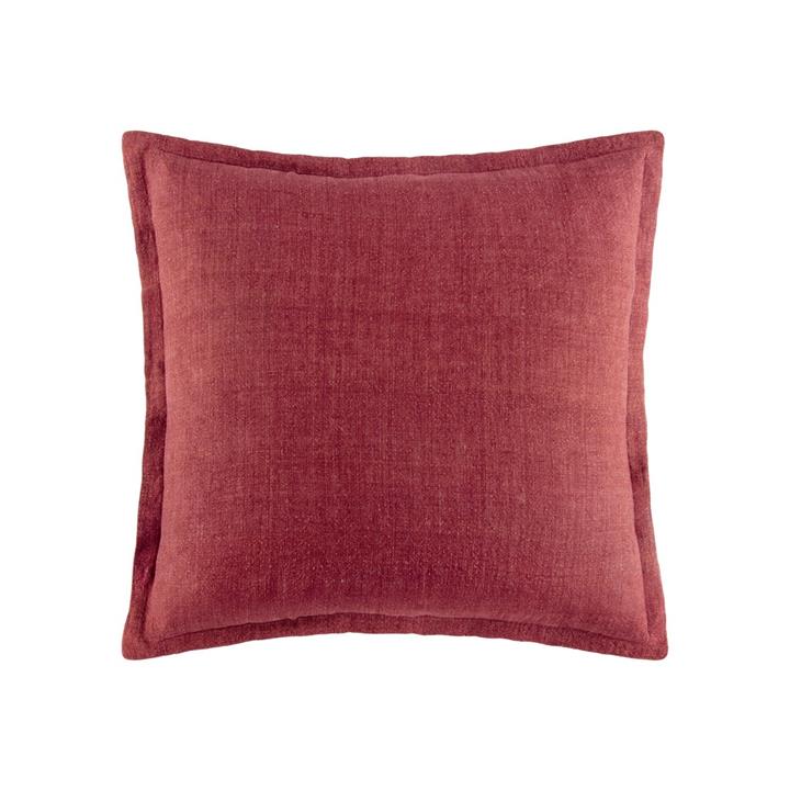 Linen Cushion  50x50  -  Wine  Square