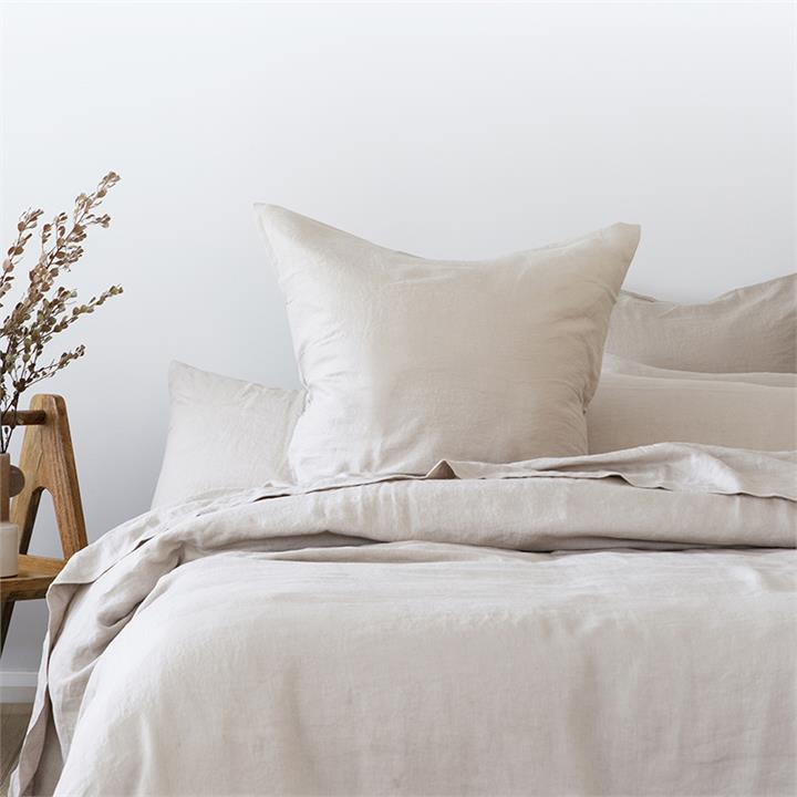 Linen Euro Pillowcase Pebble
