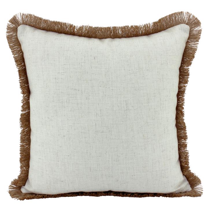 Linen Fringe Cush Beige 45x45cm