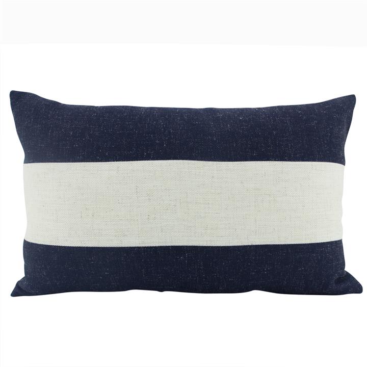Linen Stripe Navy 30x50cm