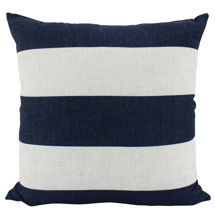 Linen Stripe Navy 55x55cm