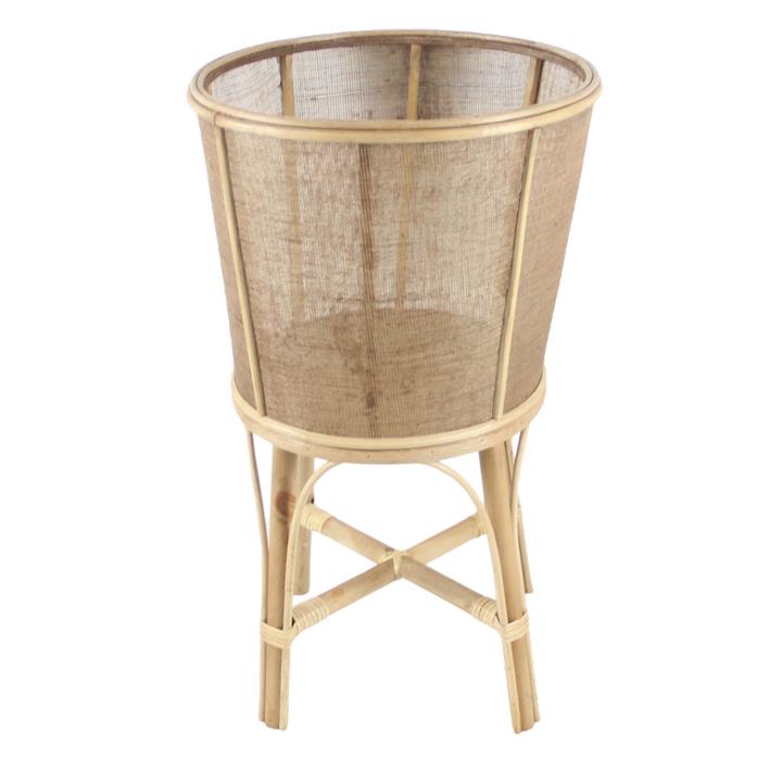 Linen Weave Bamboo Planter Large - Natural