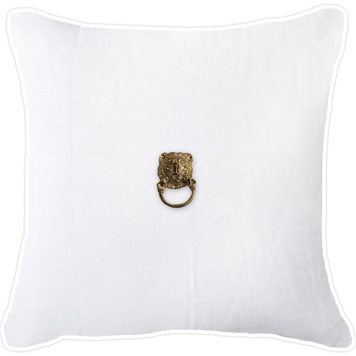 Lion Head Gold White w White Pipe