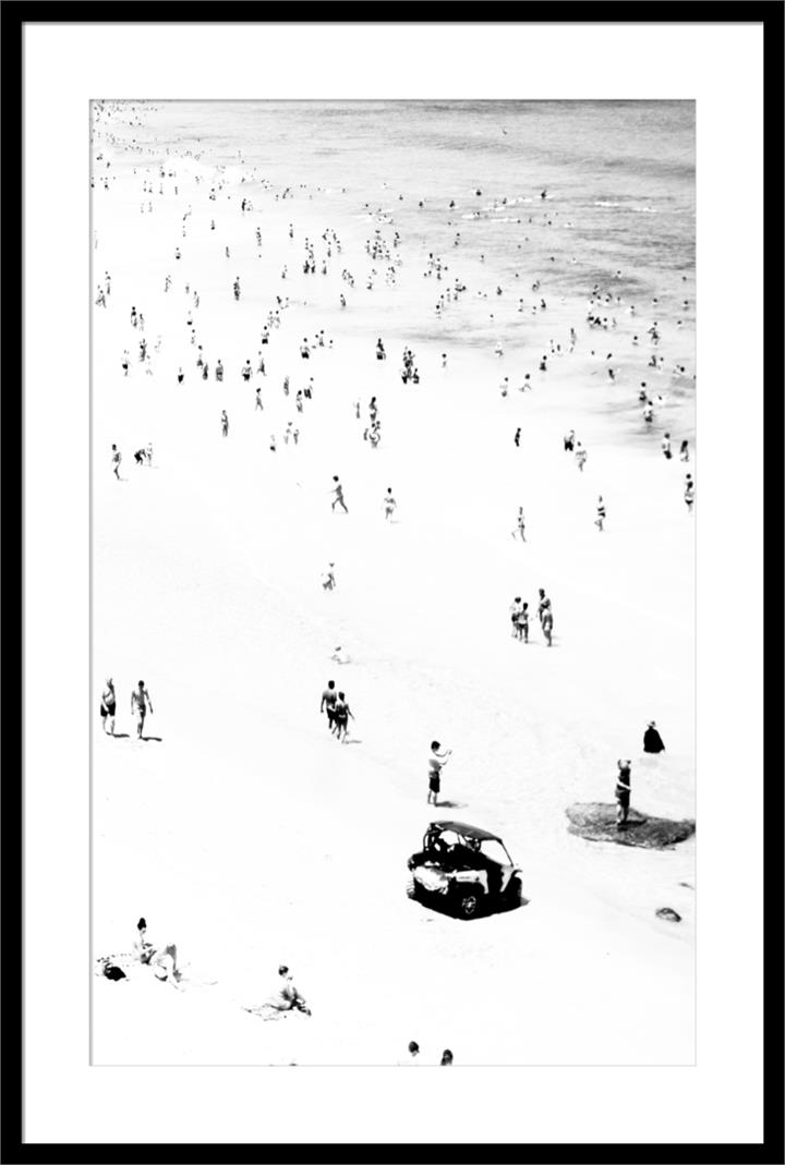 Little Bathers Right  - 80X120 - Black Frame