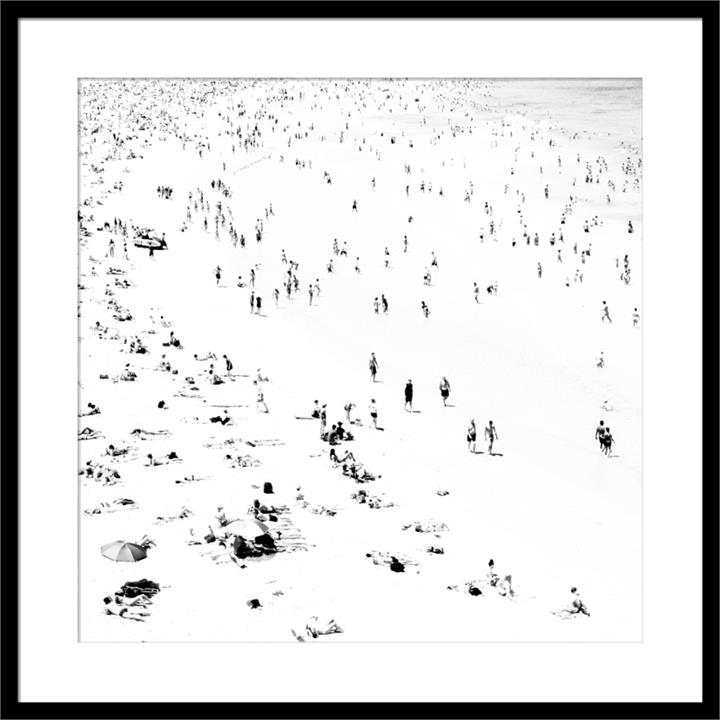 Little Bathers- Square - 90X90 - Black Frame
