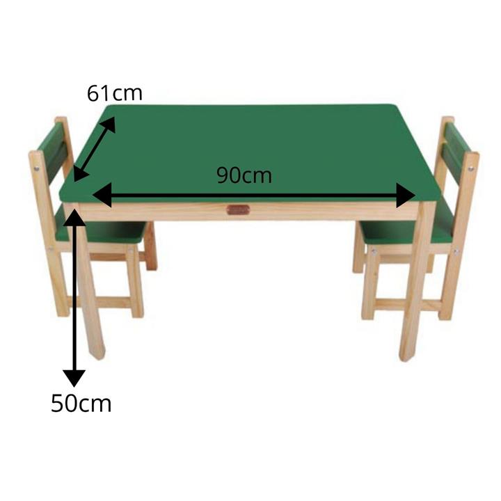 Little Boss Rectangular Table and Chair Set Green