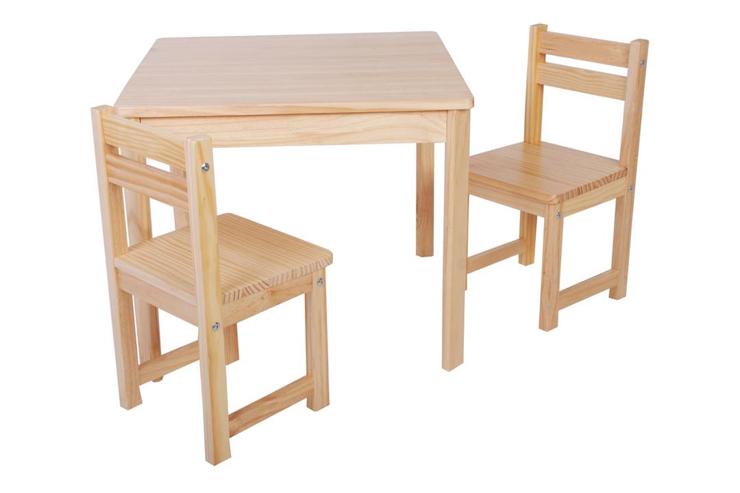 Little Boss Square Table and Chair Set Natural
