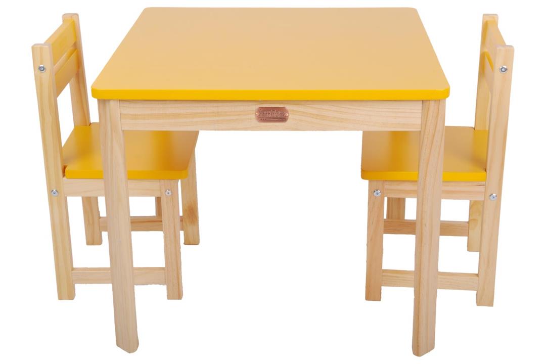 Little Boss Square Table and Chair Set Yellow