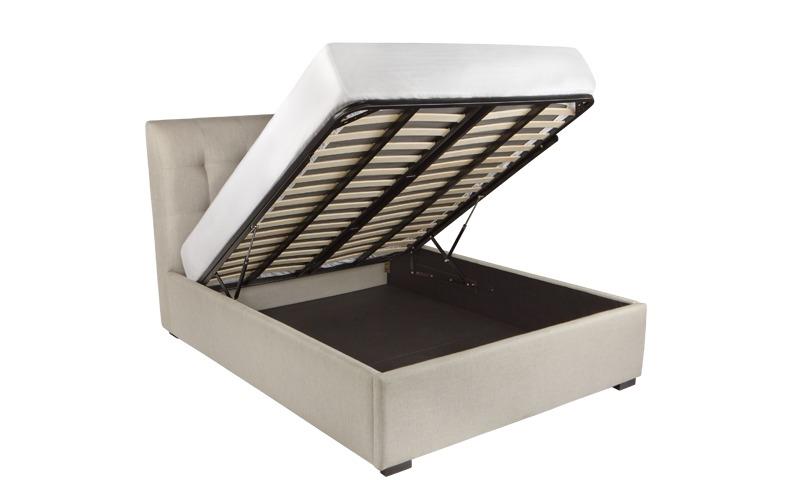 Livingston custom upholstered bed with choice of standard base