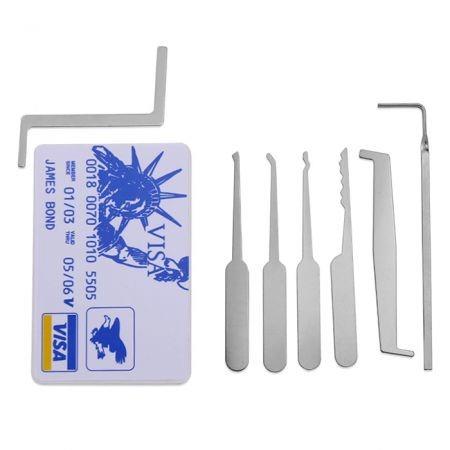 LOCKMALL Portable Lock Pick Practice Tool Kit for Locksmith 8PCS