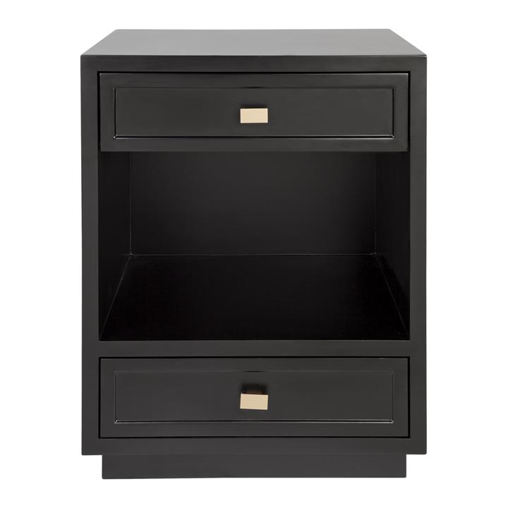 Logan Bedside Table - Black