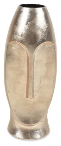 Long Med Face Vase  -  Metalic Gold - H40cm