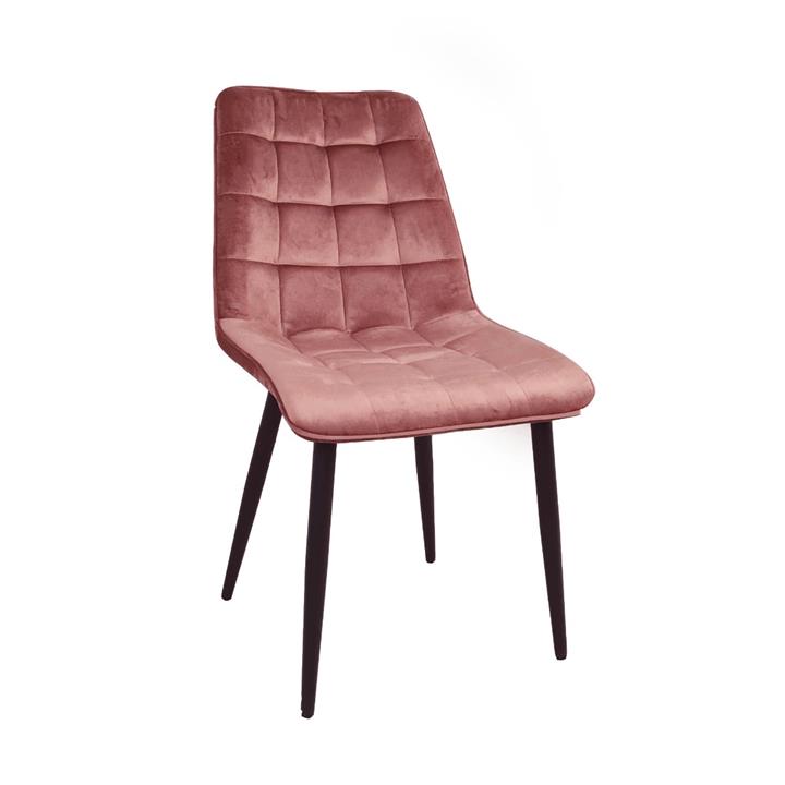 Lumy Velvet Dining Chair in Pink - Set of 2
