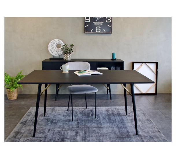 Lux Melamine Wood Dining Table with metal legs