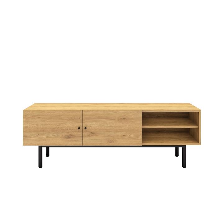 Lux Melamine Wood TV Unit with Metal Legs