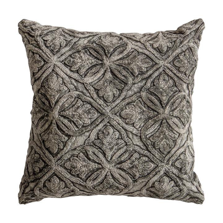 Lux Velvet Washed Cushion Grey