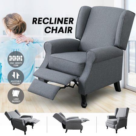 Luxdream Sofa Recliner Chair Armchair Single Padded Fabric Couch Lounge Living Room Furniture