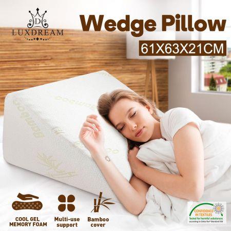 Luxdream Wedge Pillow of Memory Foam and Cooling Gel Leg Elevation Pillow