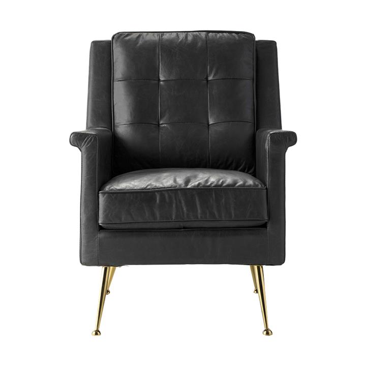 Madigan Armchair Black Leather