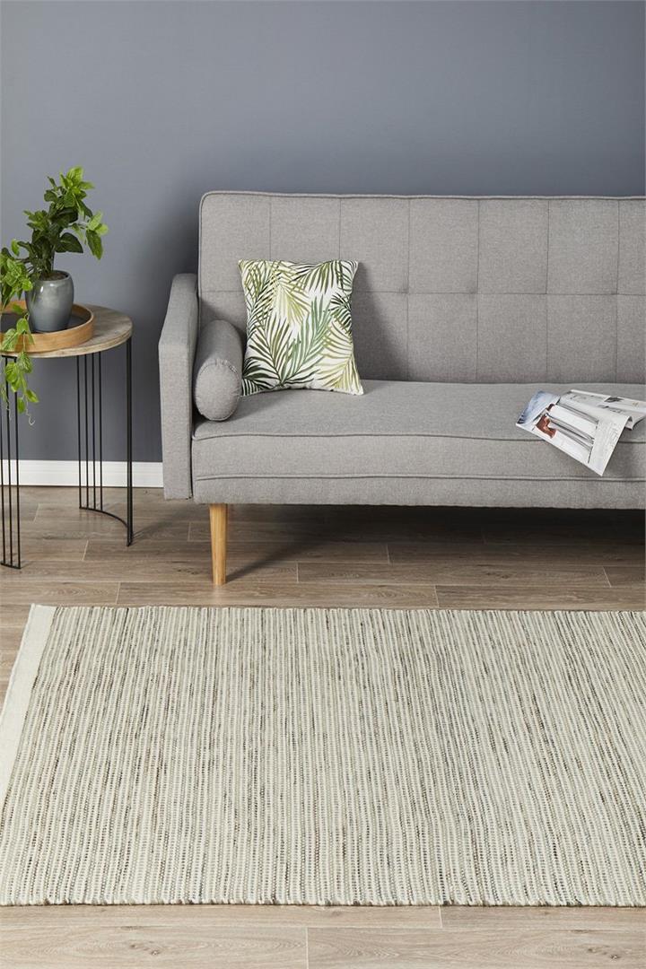 Madras Natural Flat weave Rug 225x155cm