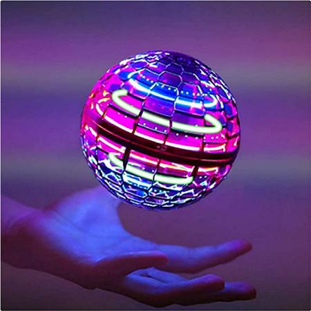 Magic Flying  Ball Built-in RGB Lights Shining Colorful Flying Drone for Kids Adults Indoor and Outdoor Games Toys Upgraded Version (blue)