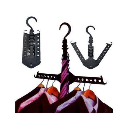 Magic Multi Dual Clothes Hanger Folding Hook Coat Rack Wardrobe Organizer